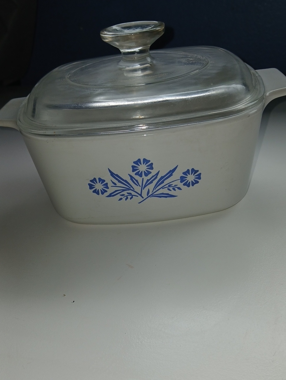 Vintage Corningware Blue Cornflower Covered Casserole 1 1/2 Q Original Pyrex Lid